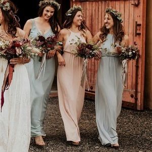 silver sage crisp bridesmaid dresses